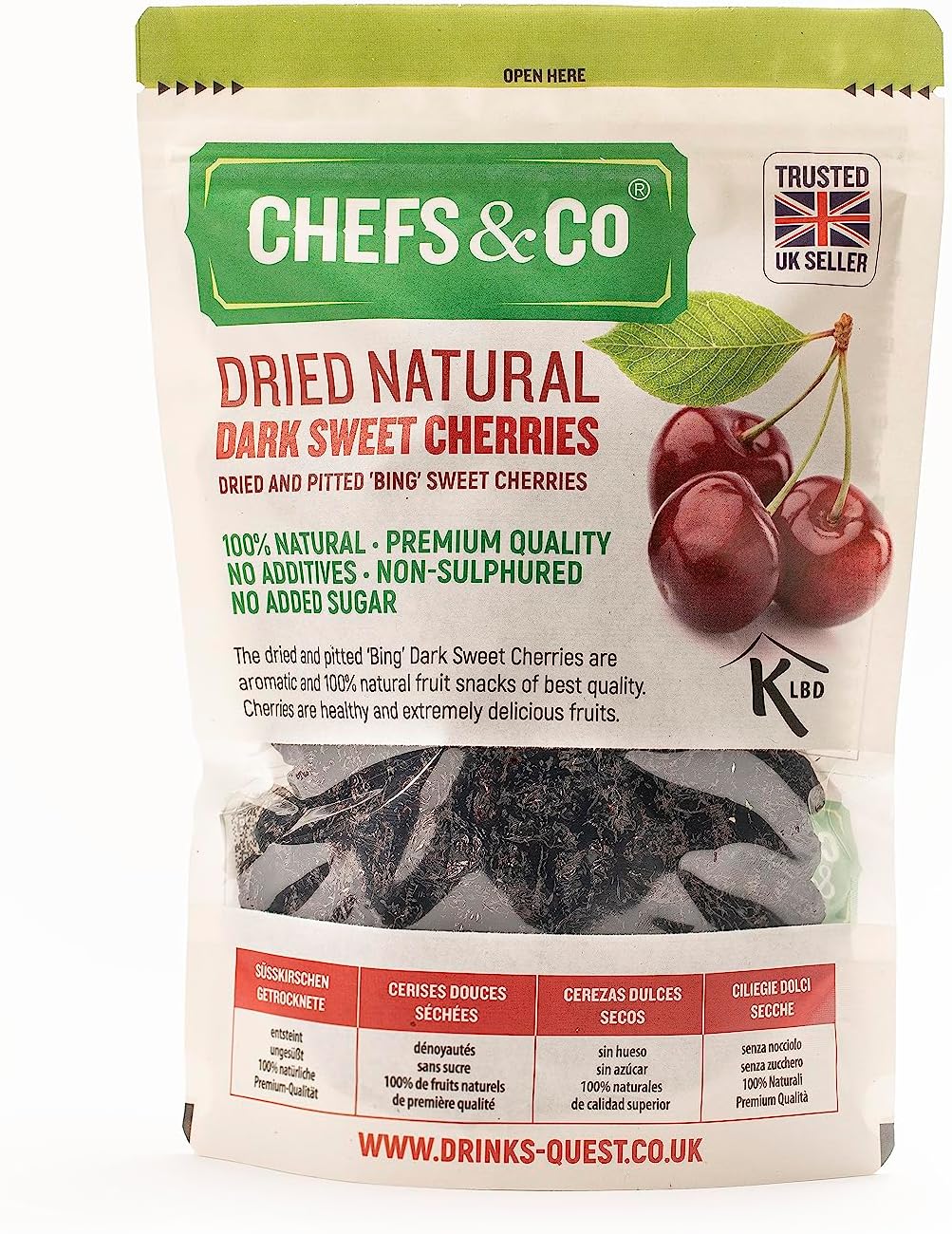 CHEFS & CO Dried Dark Sweet Cherries (pitted)