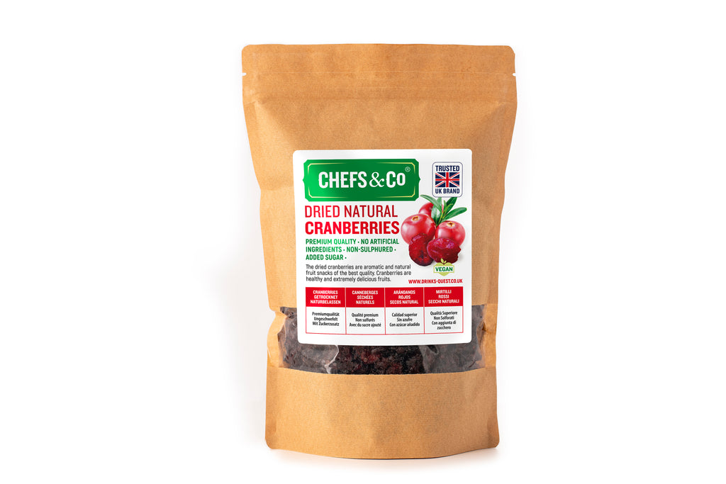 CHEFS & CO Dried Cranberries - Sweetened with Added Sugar