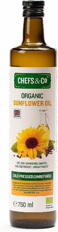 CHEFS & CO Organic Cold-Pressed Sunflower Oil - Unrefined