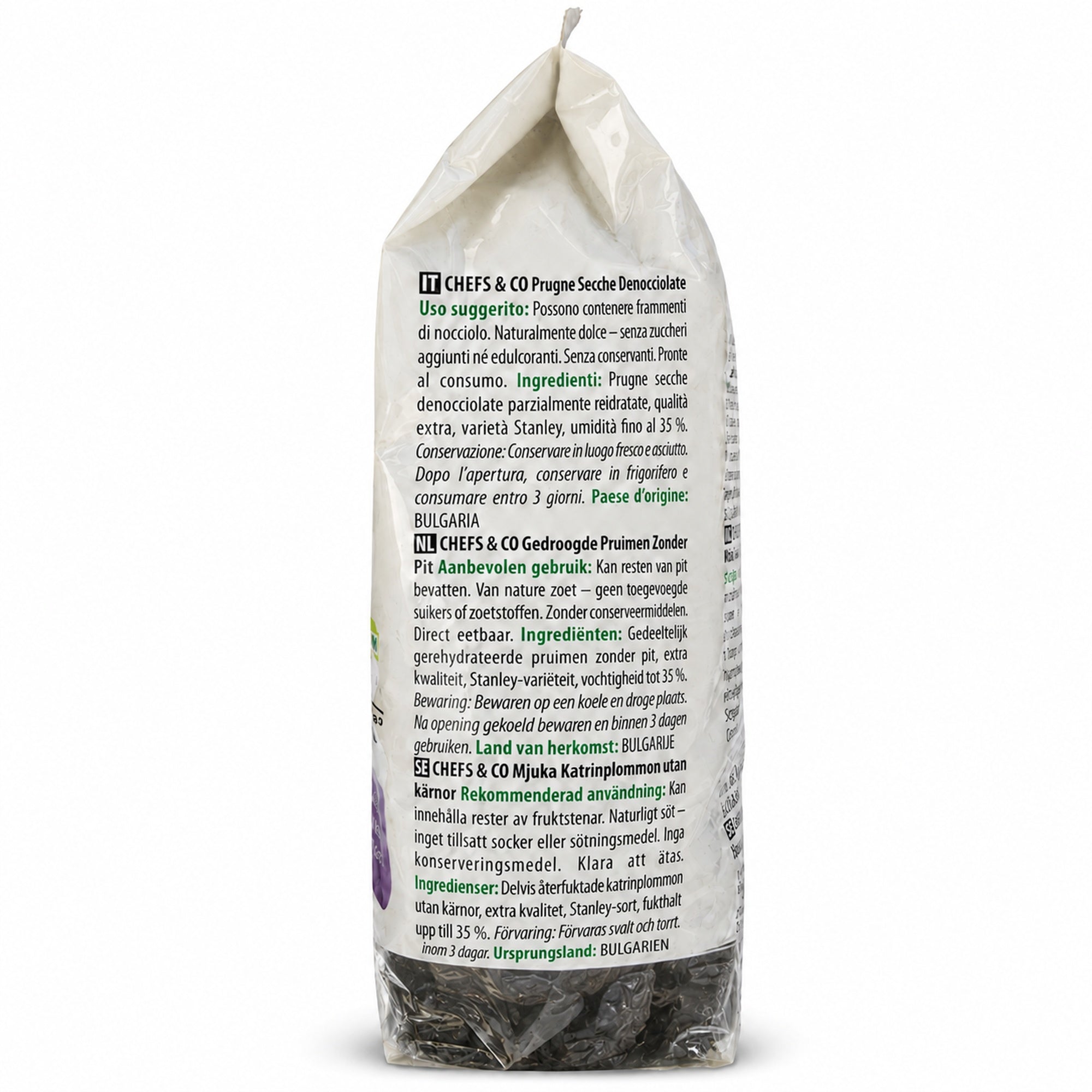 CHEFS & CO Soft Pitted Dried Prunes | No Added Sugar | Sorbate-Free