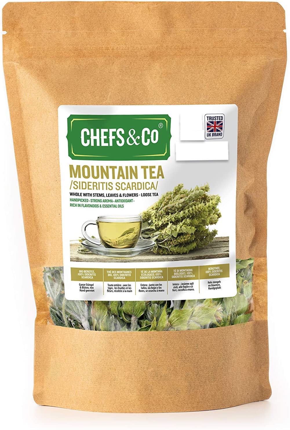 CHEFS & CO Mountain Tea - Sideritis Scardica, Loose Leaf, 80 g