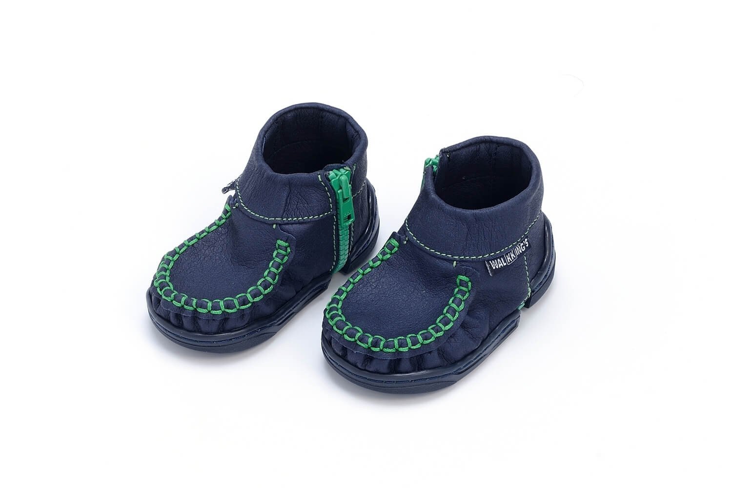Walkking's Unisex Babies' Zip Around Walking Baby Shoes Navy Blue